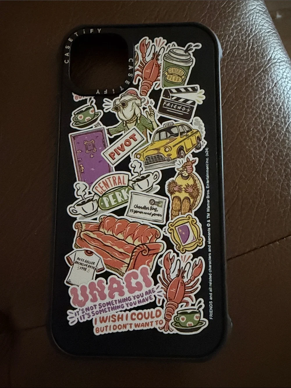 Casetify Black iPhone Case with Friends TV Show Sticker Collage